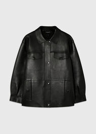 Petite Clean Bonded Leather Jacket