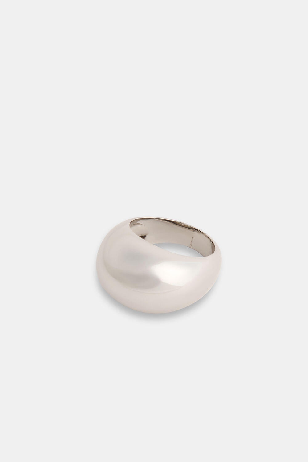 Silver Chunky Curved Ring