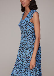 Brushed Dalmatian Plisse Dress