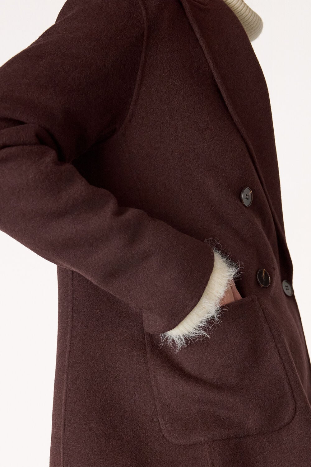 Chocolate Wool Blazer Coat