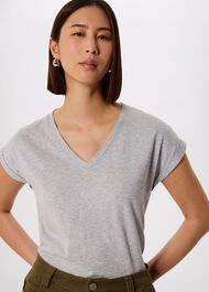 Willa V-Neck Cap Sleeve Tee