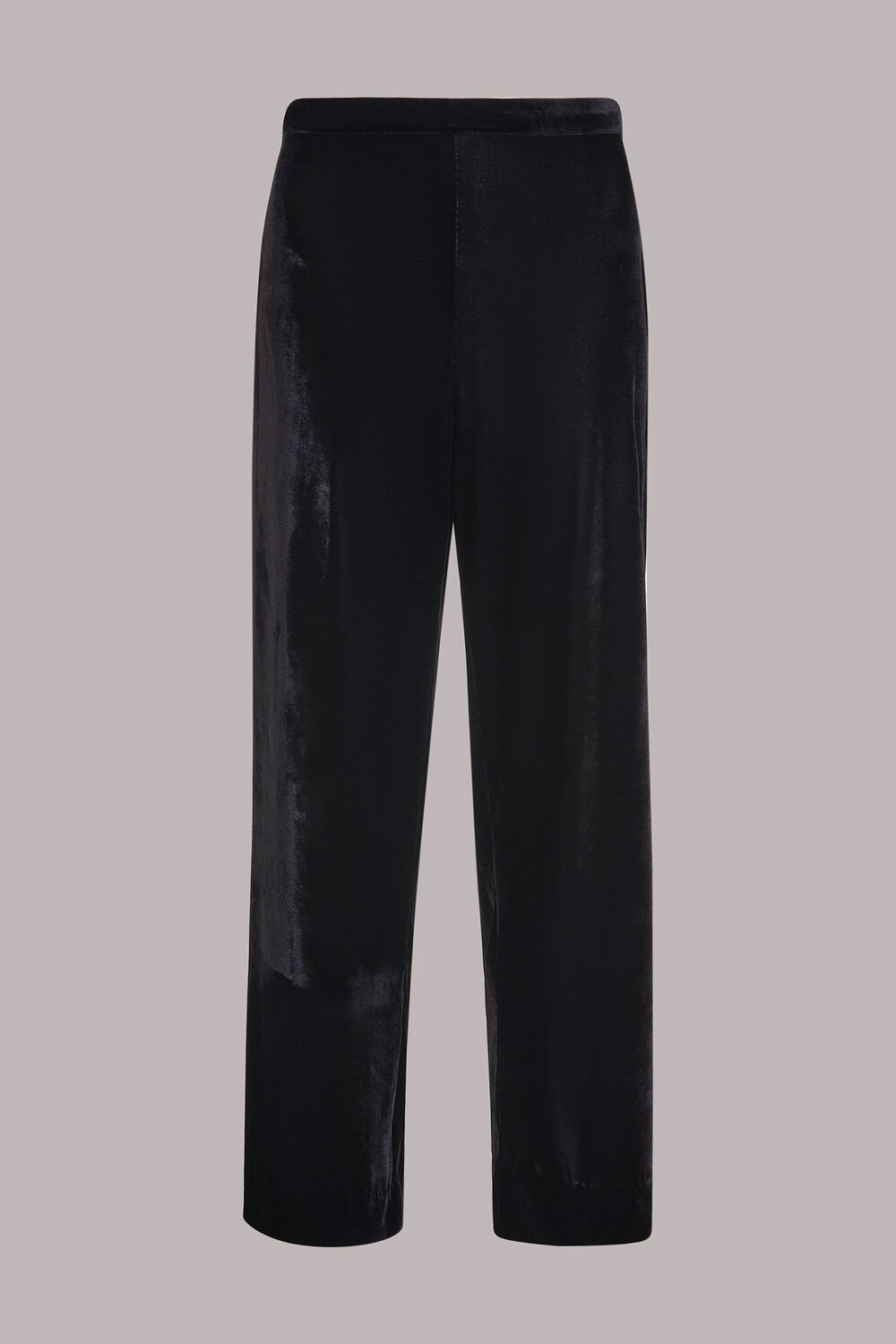 Velvet Wide Leg Crop Trouser