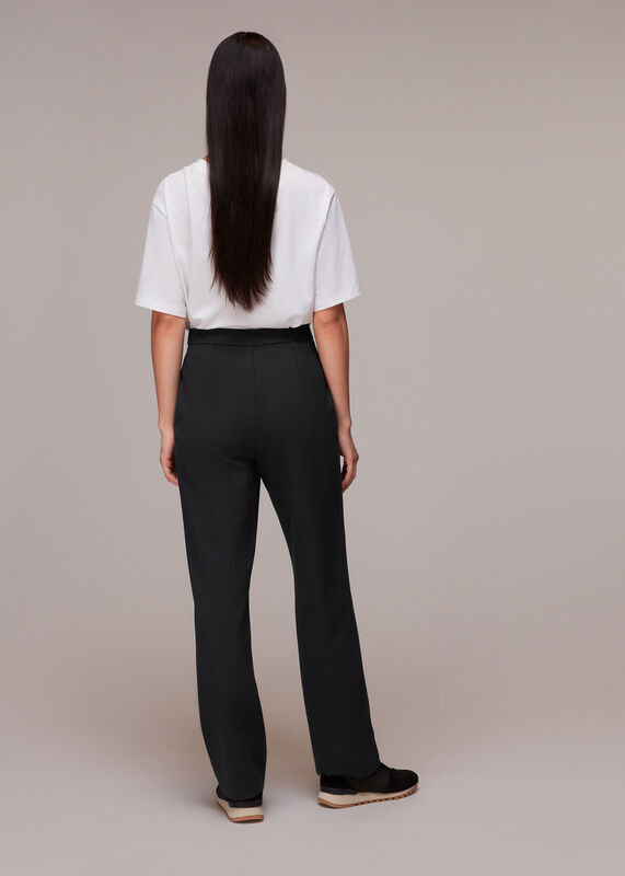 Black Ponte Slim Leg Trouser