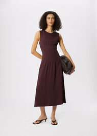 Seamed Detail Textured Dress