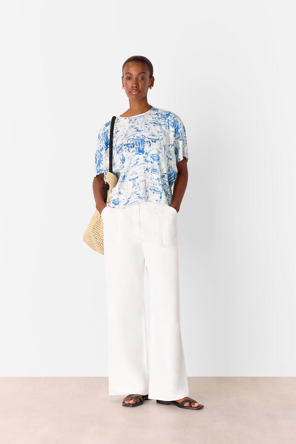 Rome Print Blouse