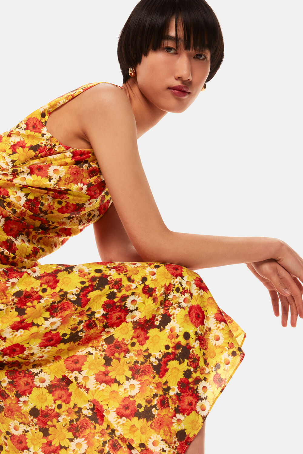 Photographic Daisy Midi Dress