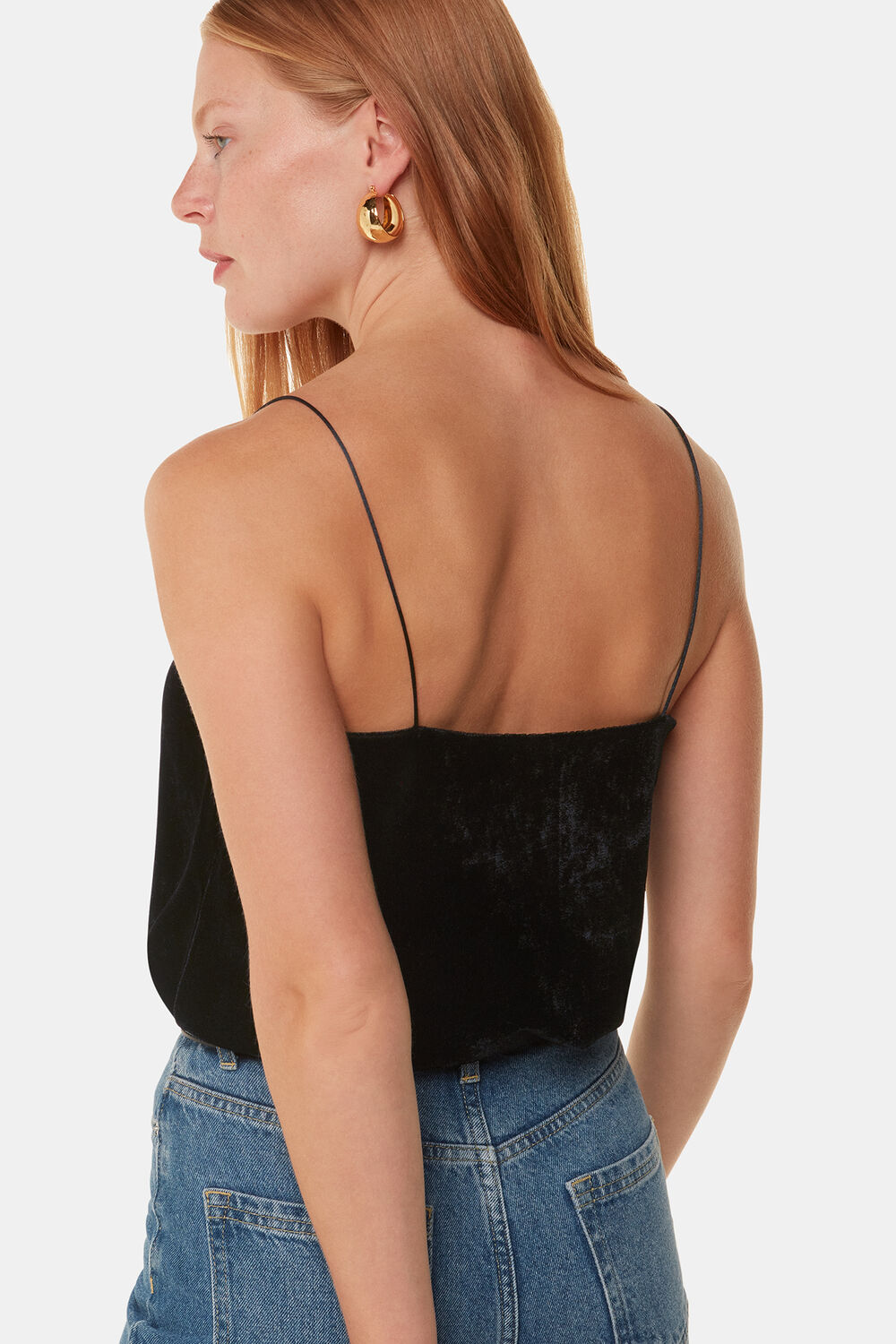 Velvet Cowl Neck Cami Top