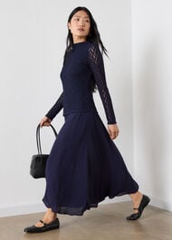 Textured Drop Waist Dress