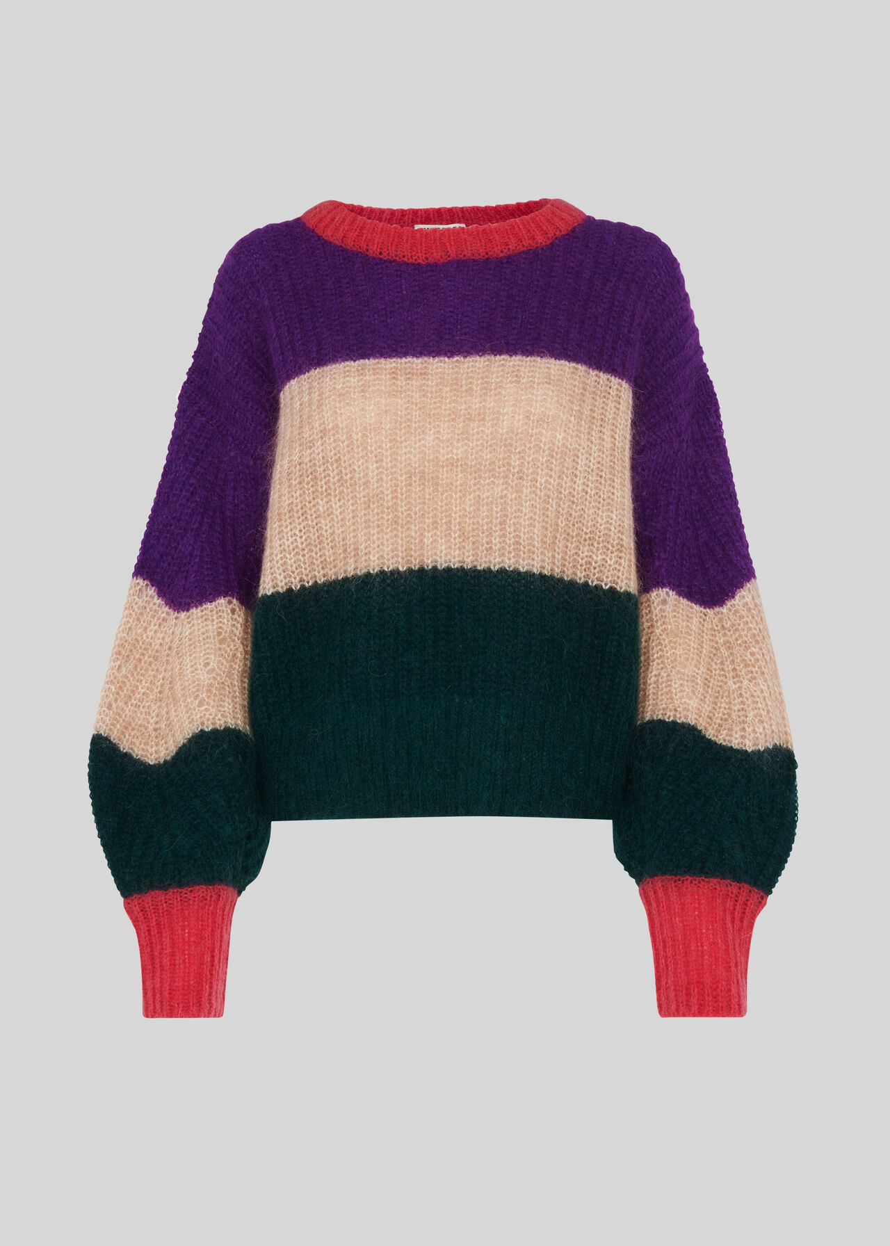 Multicolour Sophia Stripe Mohair Sweater | WHISTLES