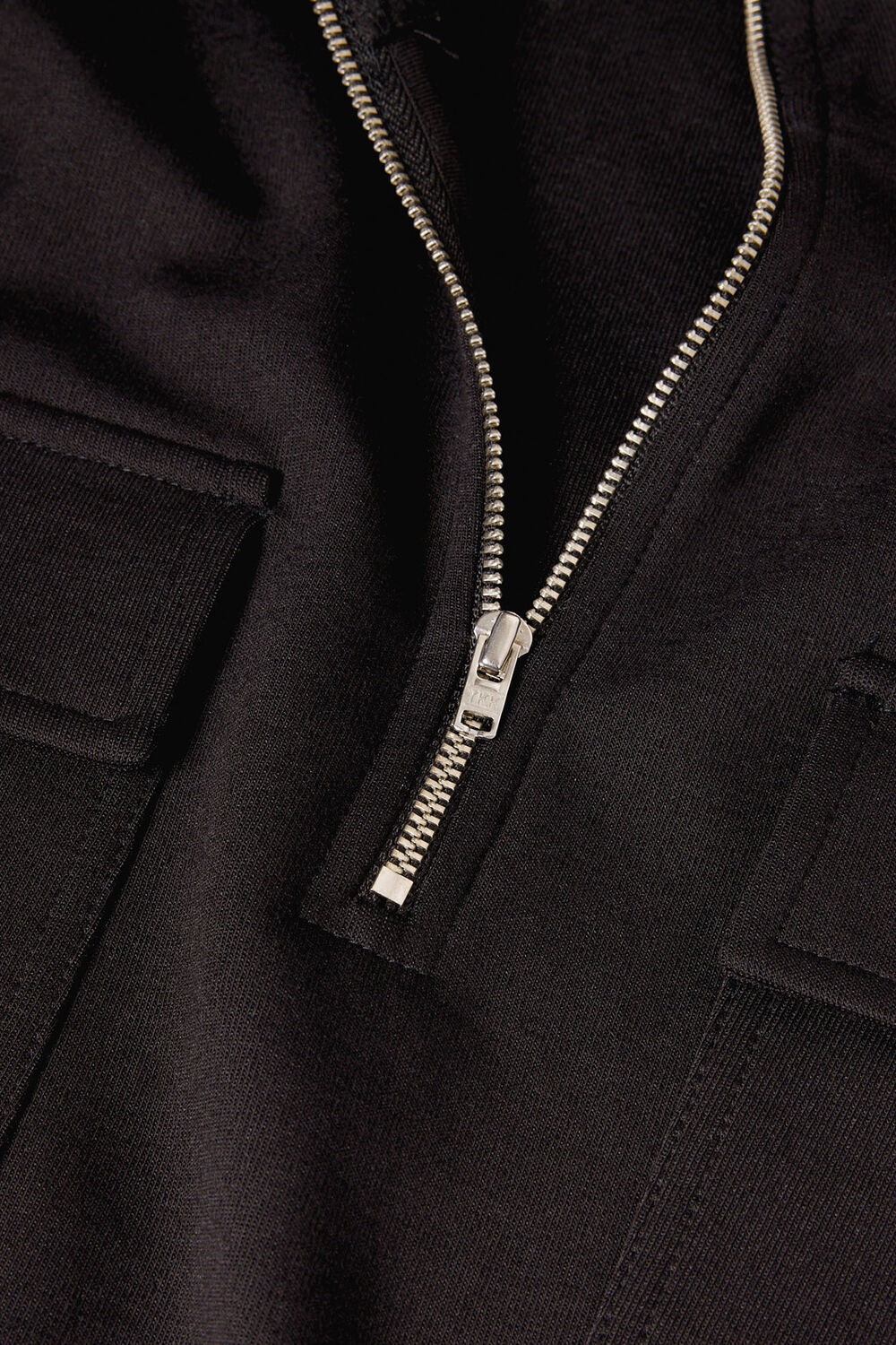 Black Funnel Quarter Zip Sweat