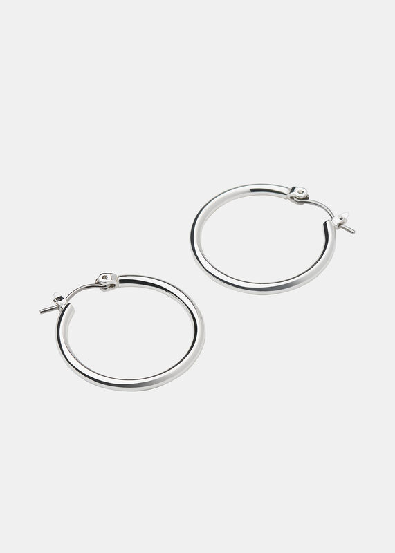 Silver Classic Hoop Earring