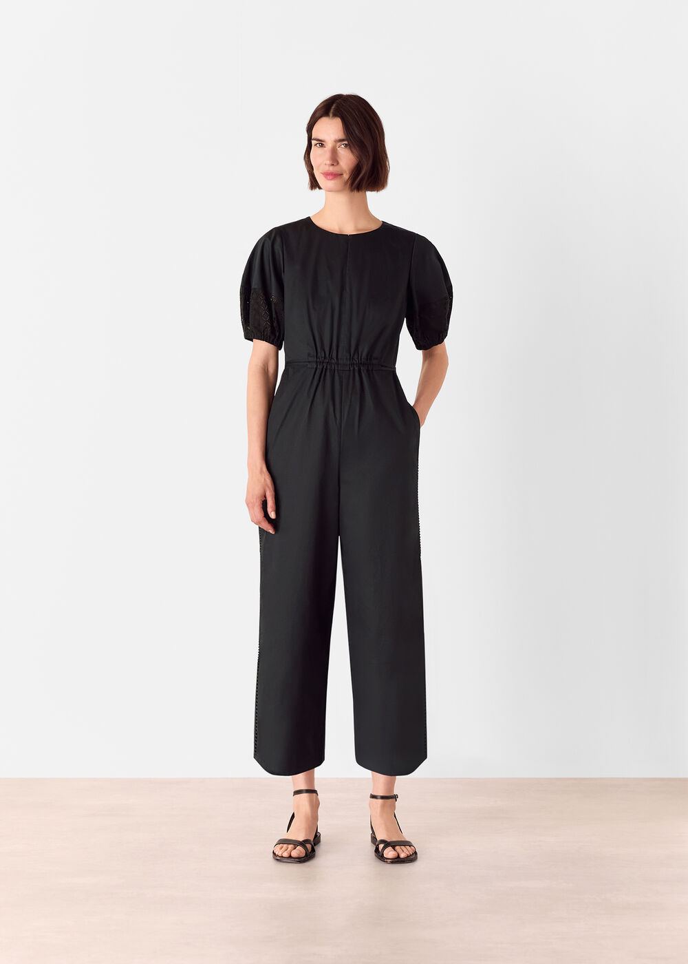 Broderie Poplin Jumpsuit