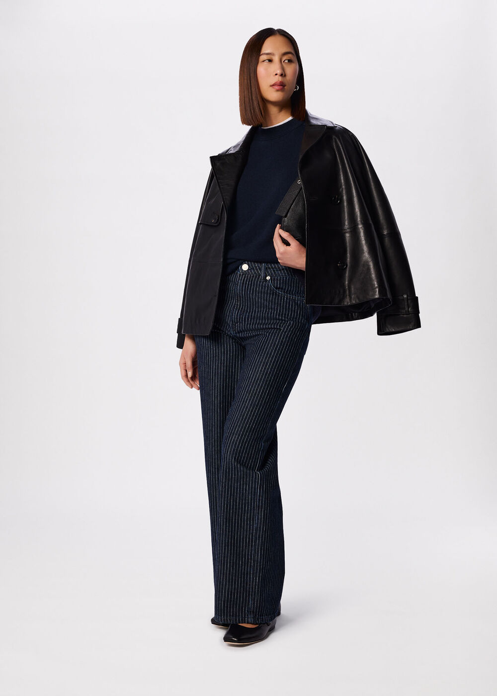 Cashmere Seam Crew Neck Knit