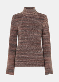 Textured Funnel Neck Knit