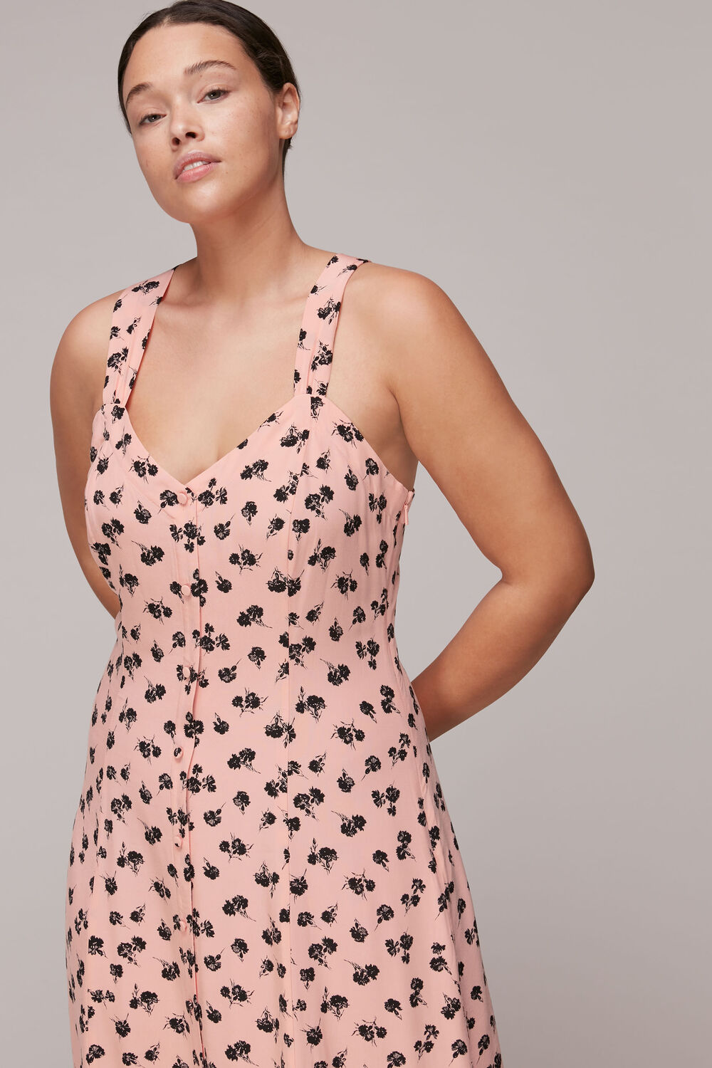 Scattered Carnation Midi Dress