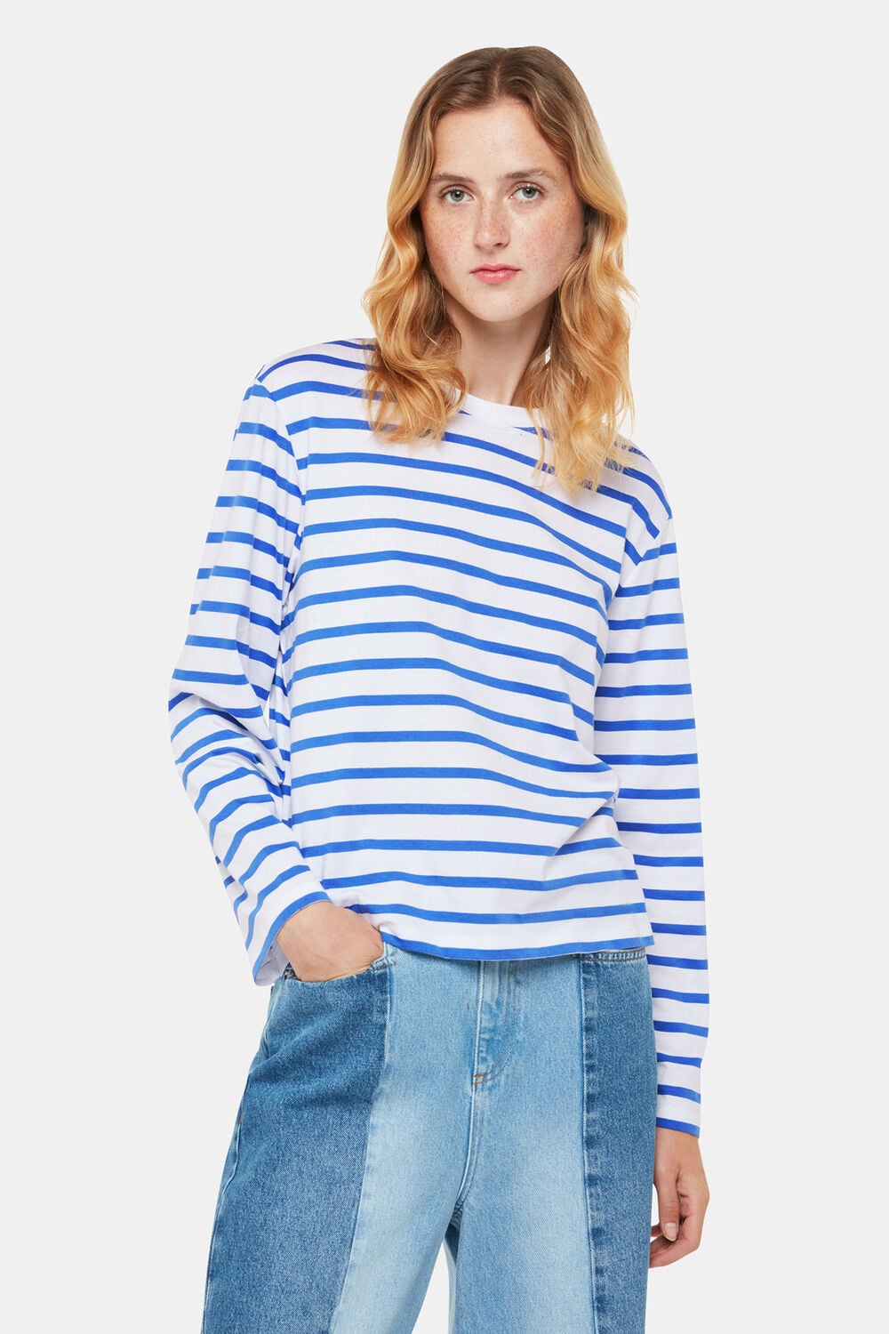 Blue Stripe Cotton Top