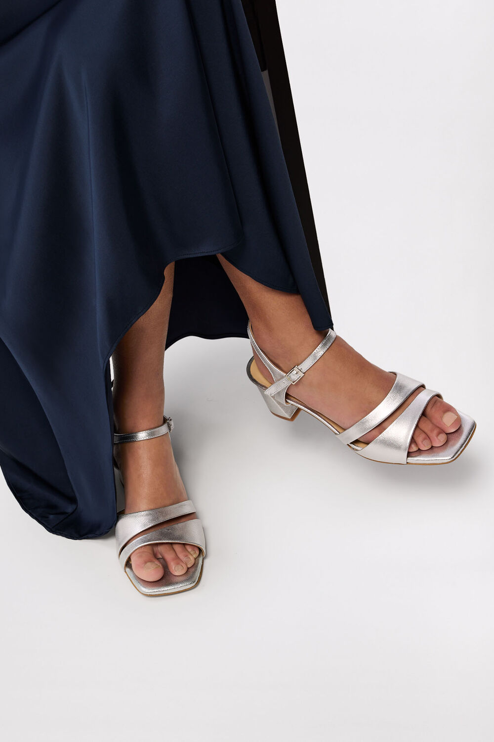 Cutout Block Heel Sandal