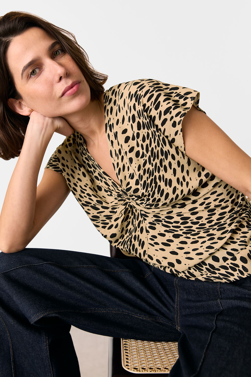 Animal Spot Print Blouse