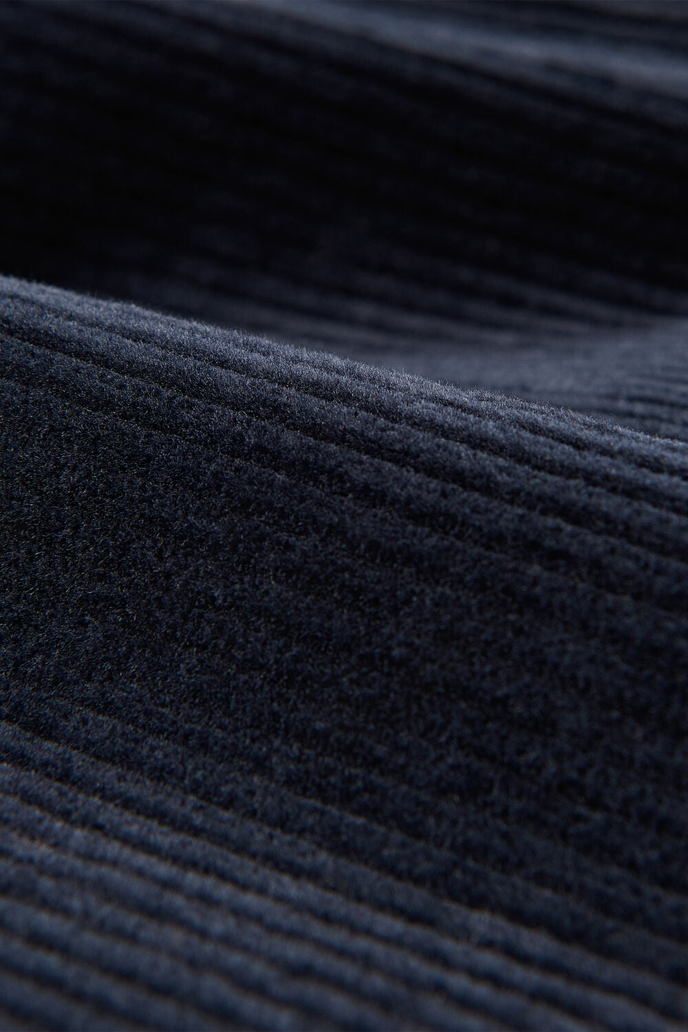 Navy Barrel Leg Cotton Cord Trouser