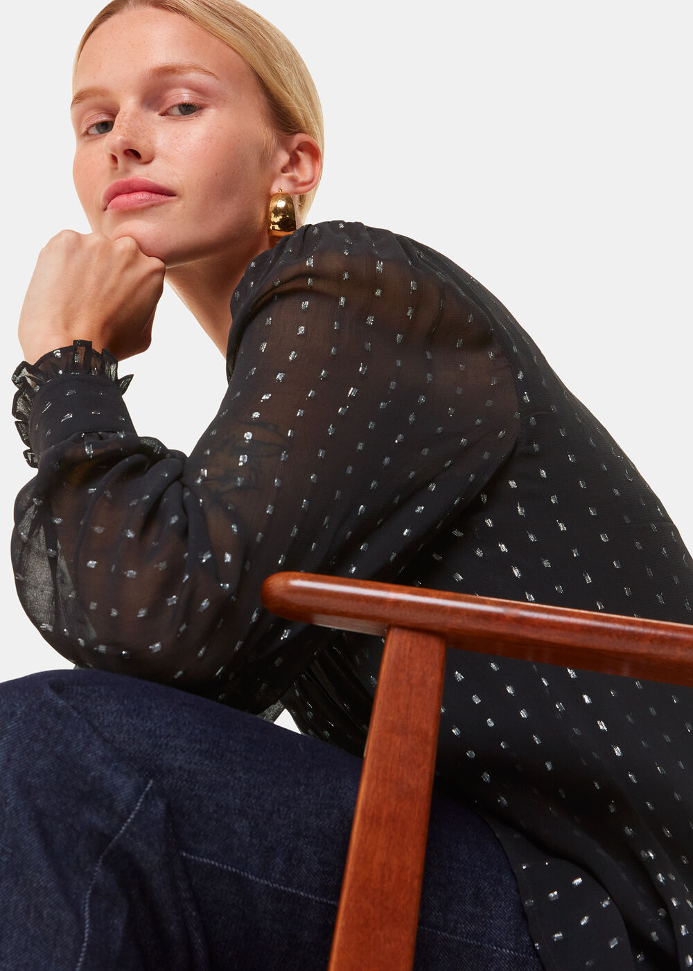 Metallic Stripe Shirt