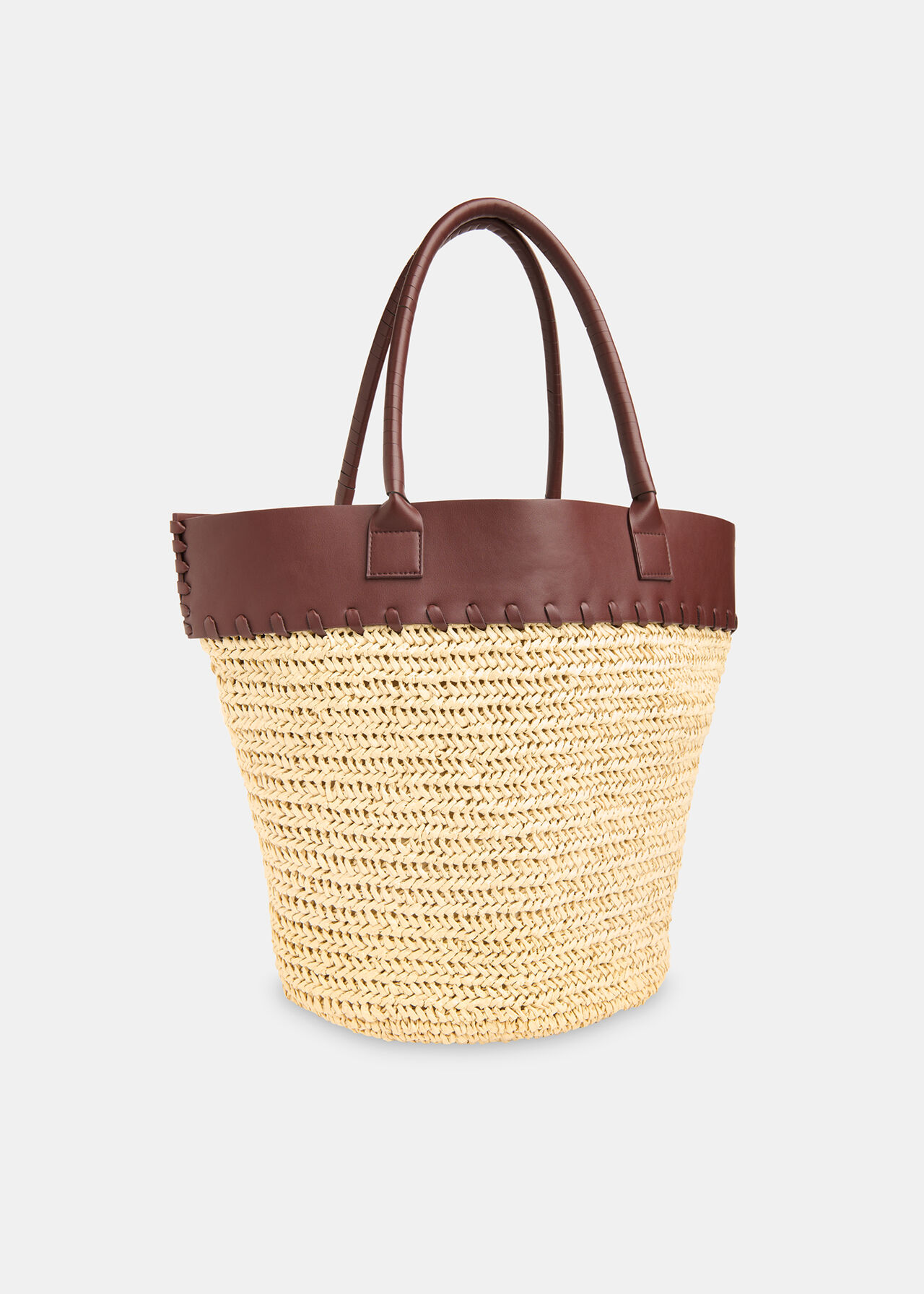 Ruhi Collar Straw Tote