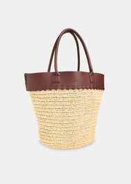 Ruhi Collar Straw Tote