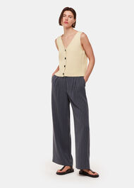 Button Front V Neck Tank