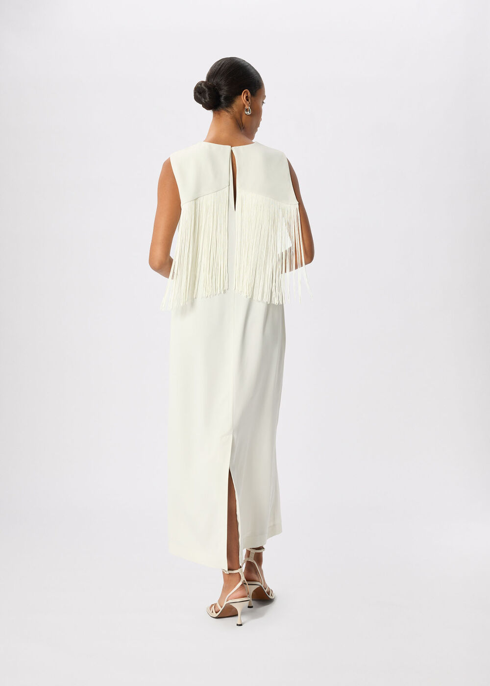Fringe Back Midi Dress