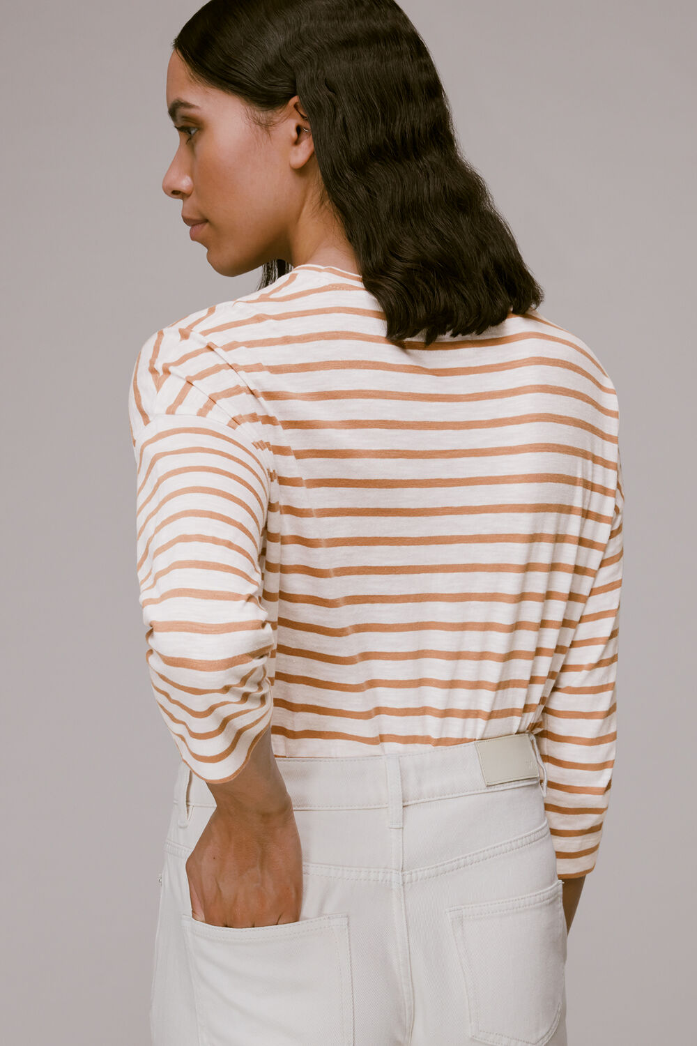 Stripe Cotton Pocket Top