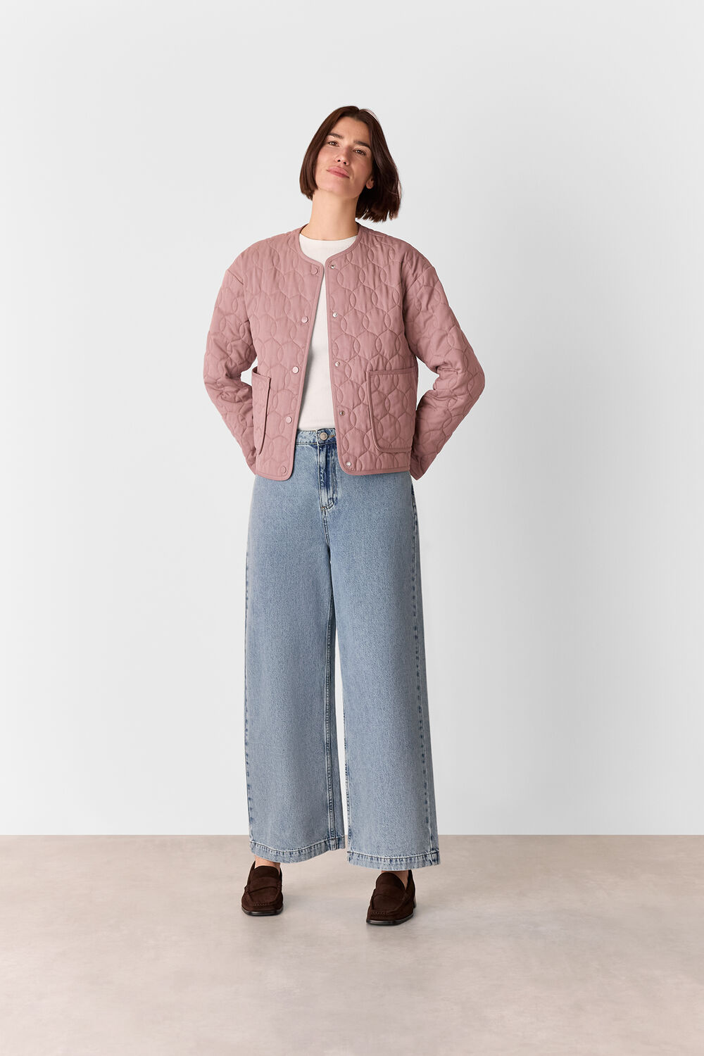 Dusty Pink Maya Cotton Quilted Jacket