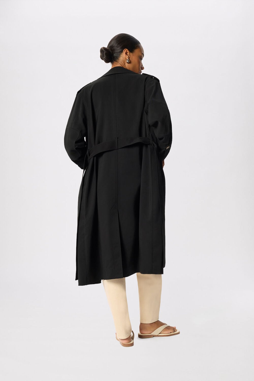 Black Riley Trench Coat