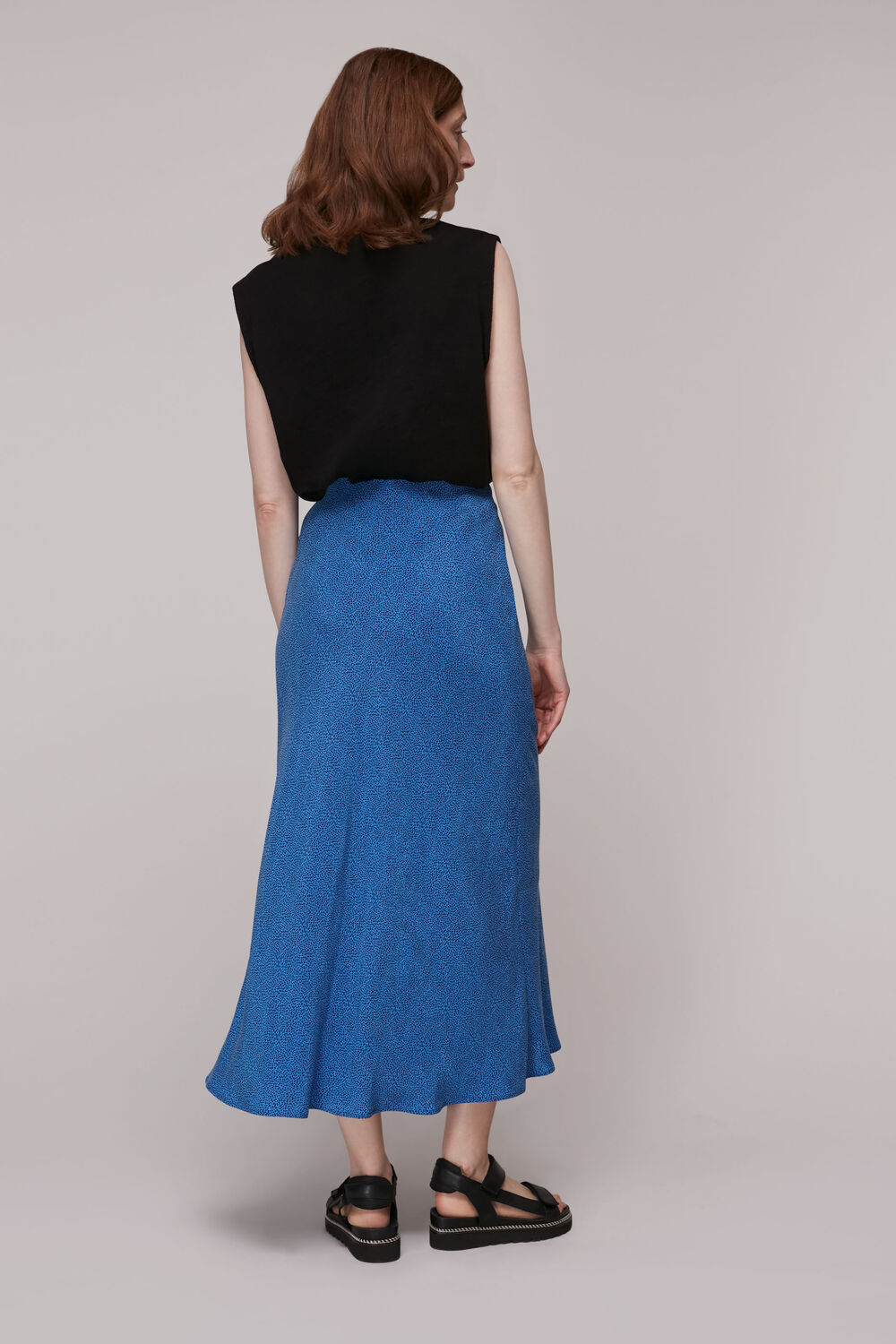 Animal Fleck Print Bias Skirt