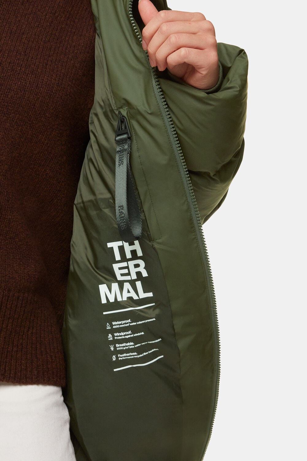 Dark Green Rains Alta Longer Puffer
