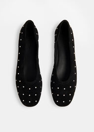 Karina Suede Stud Ballet Pump
