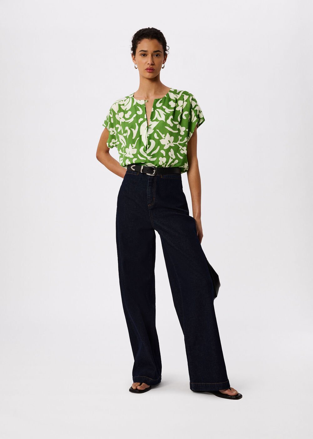 Floral Keyhole Blouse