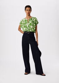 Floral Keyhole Blouse