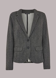 Textured Slim Jersey Jacket