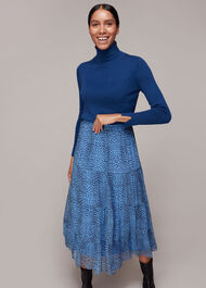 Gradient Animal Print Skirt