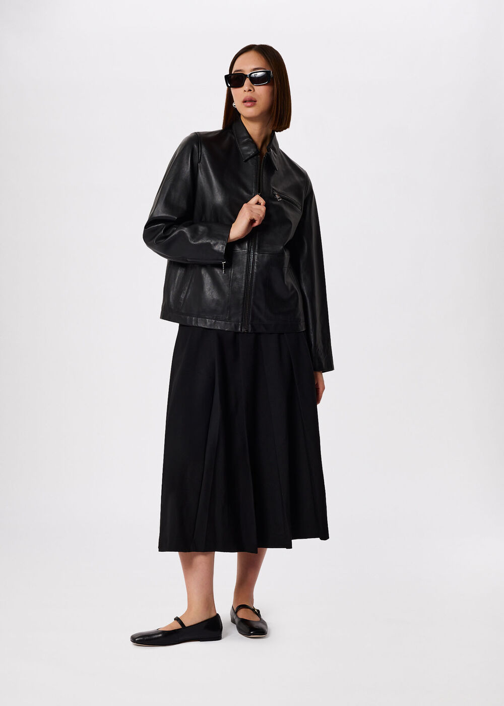 Kate Zip Leather Jacket