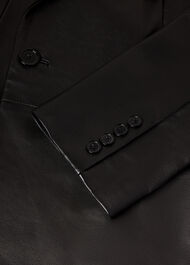 Aliza Waisted Leather Blazer