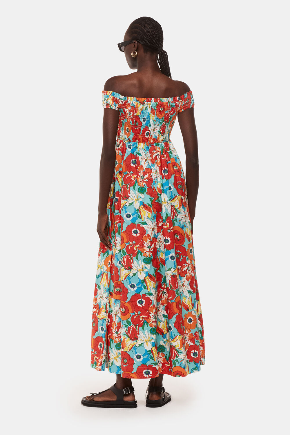 Multicolour Blossom Tulips Bardot Dress