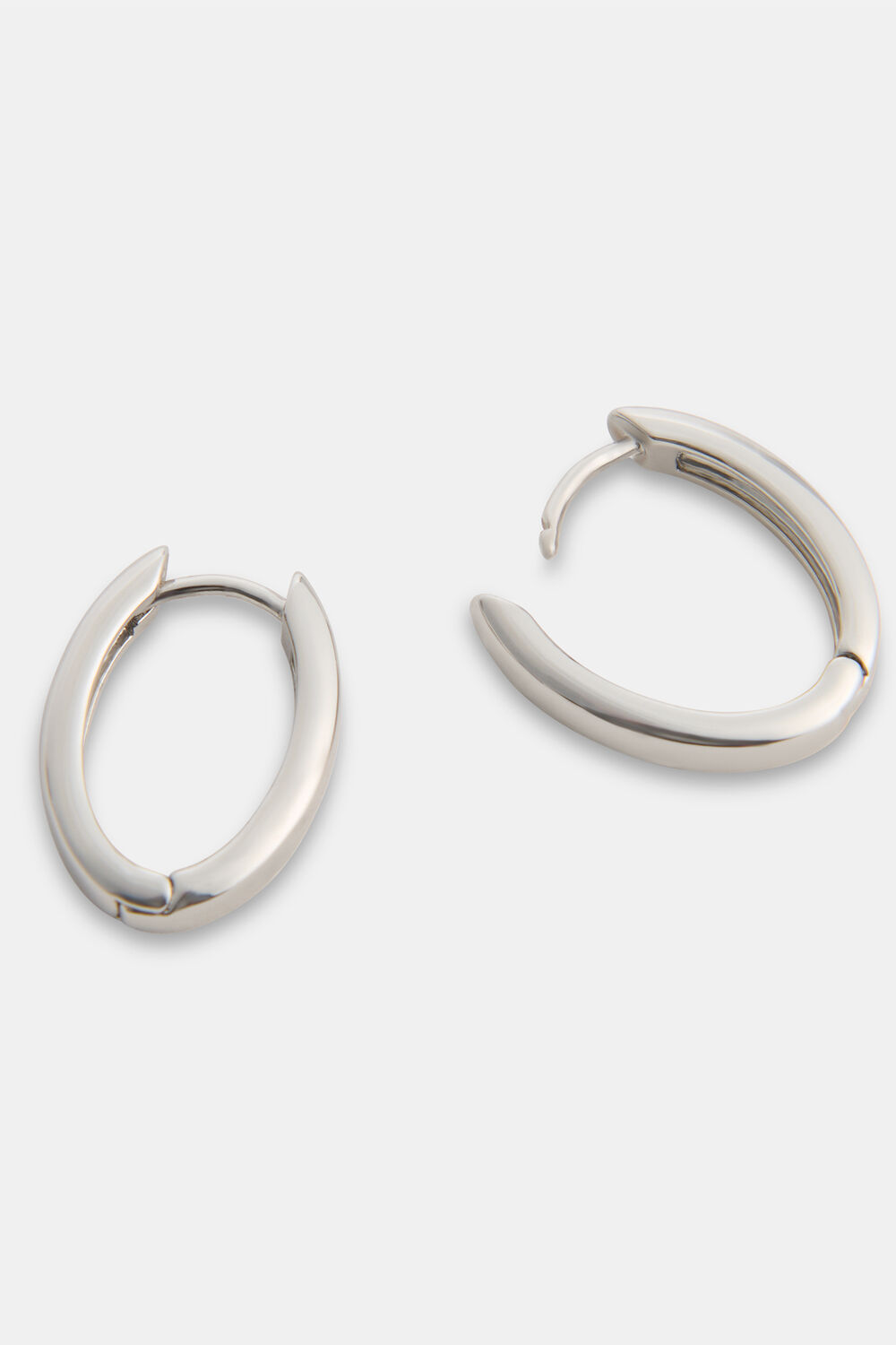 Silver Oval Earring