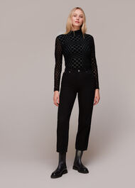 Illusion Checked Mesh Top
