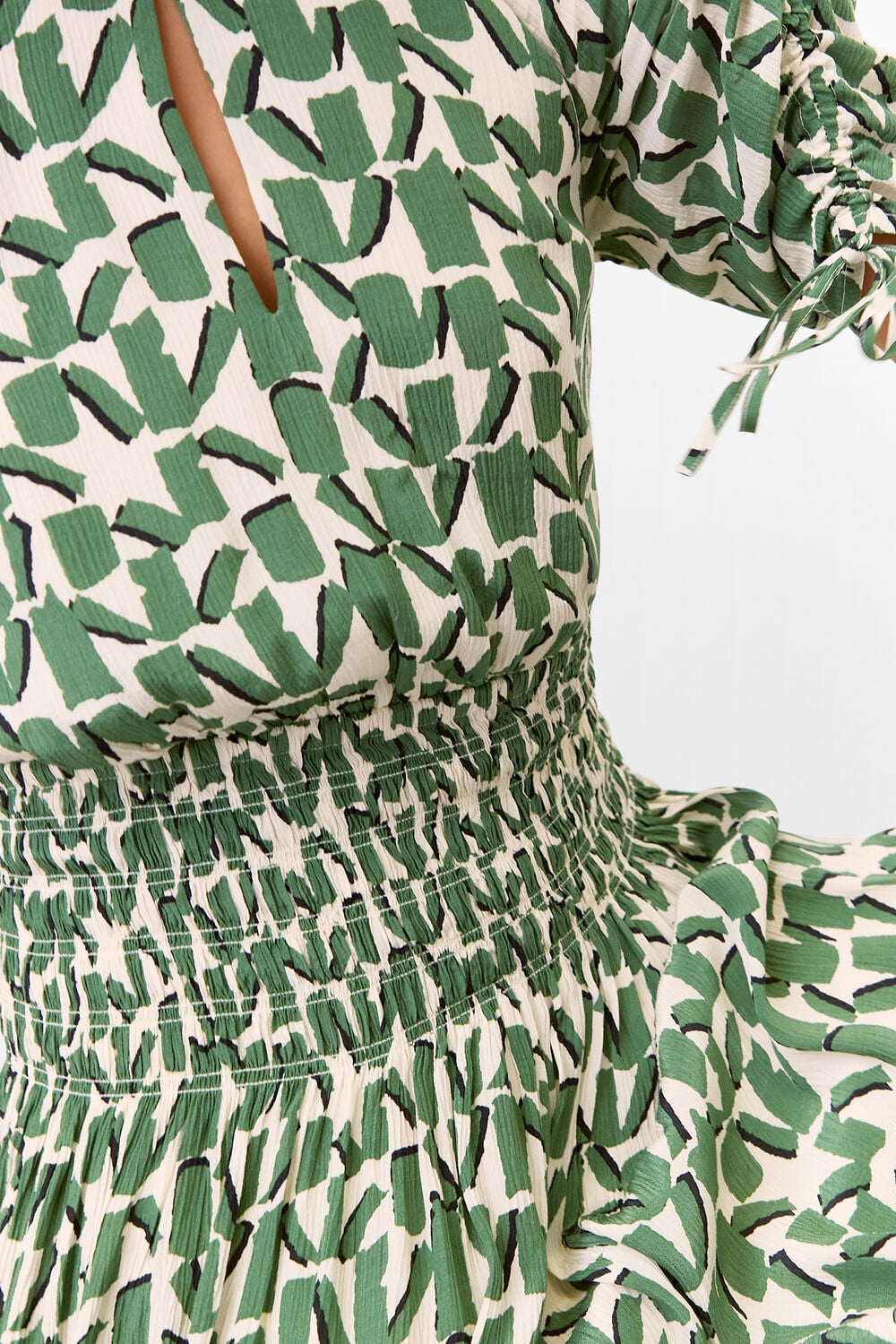 Abstract Squares Midi Dress