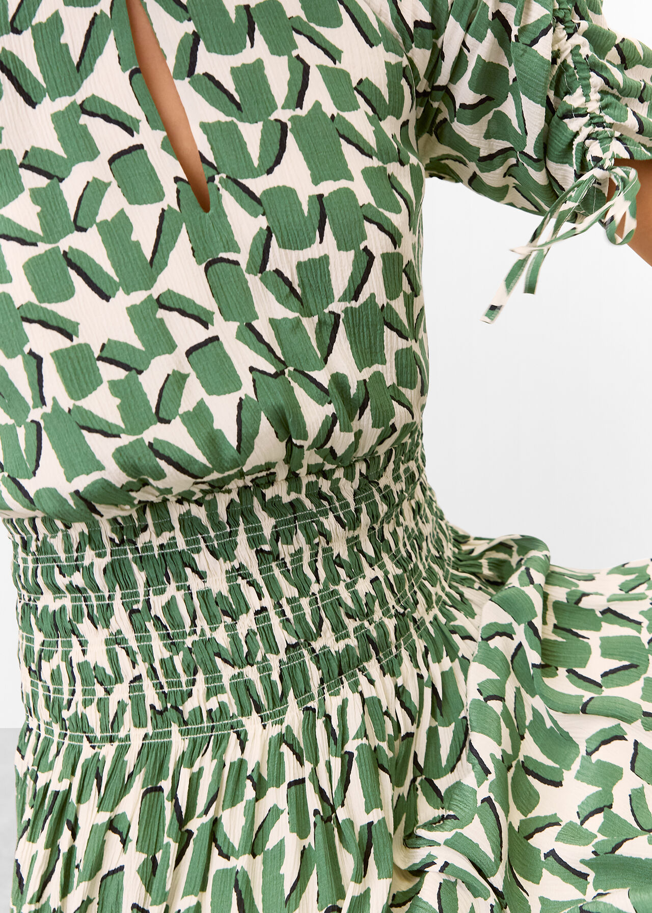 Abstract Squares Midi Dress