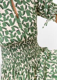 Abstract Squares Midi Dress