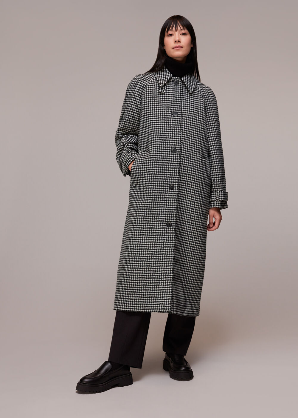 Isobel Wool Dogtooth Car Coat