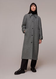 Isobel Wool Dogtooth Car Coat