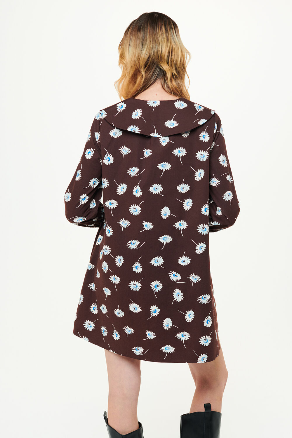 Watercolour Daisy Poplin Dress