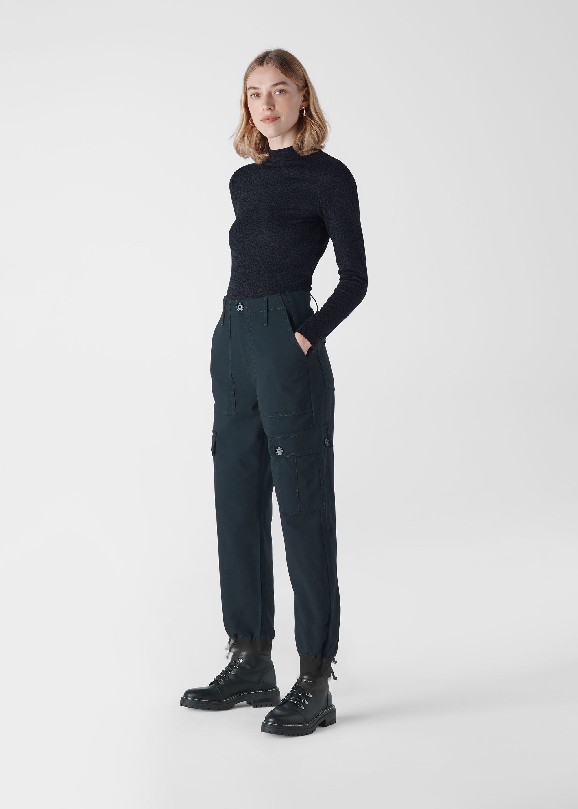 whistles animal jacquard jumpsuit